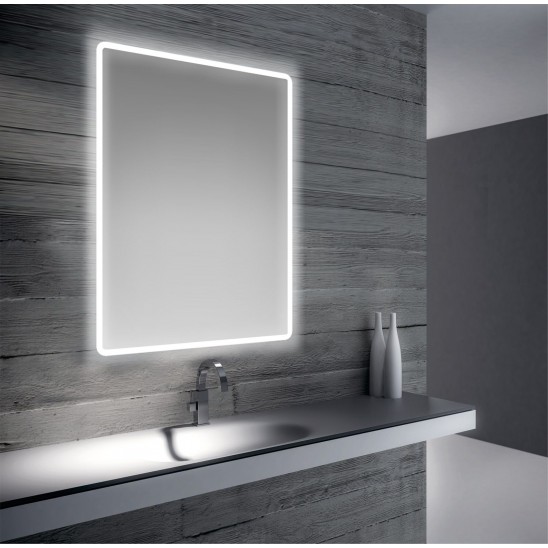 Specchio bagno retroilluminato a led sul 80x60 cm reversibile
